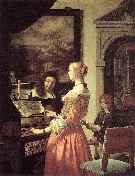 Frans van Mieris Duet oil painting image